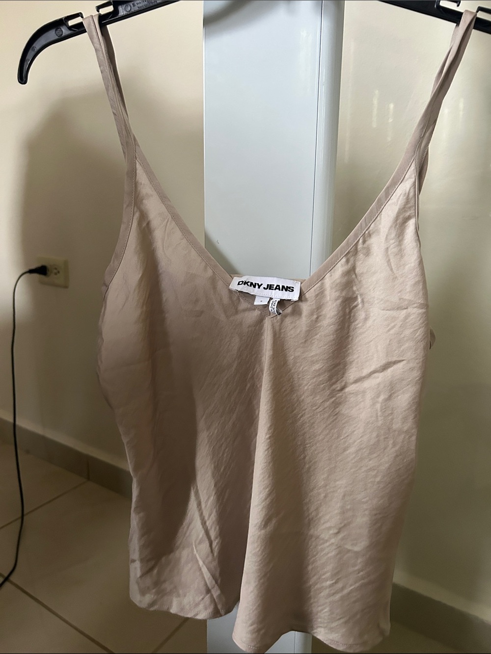 Dkny Beige Cream Spaghetti Strap Cami